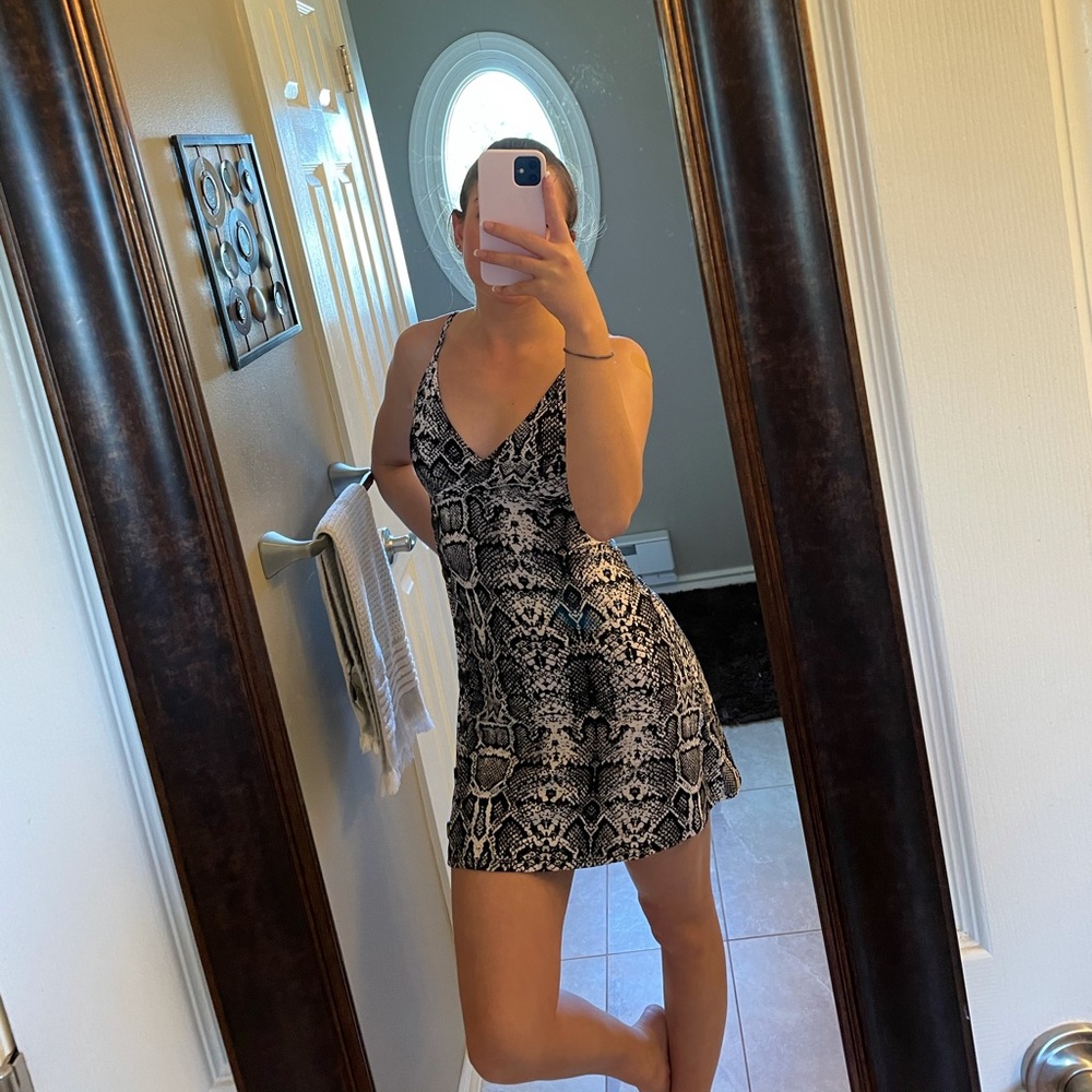 snakeskin dress